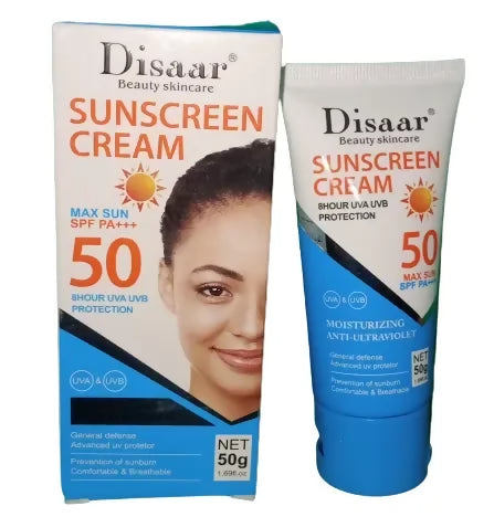 Disaar UVA/UVB Sunscreen Sensitive Sun Cream Sunblock SPF 50