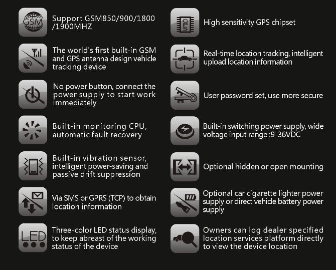 GLOBAL DYEGOO GT02A Vehicle Car Motorcycle GPS Tracker History Replay Electronic Android IOS APP