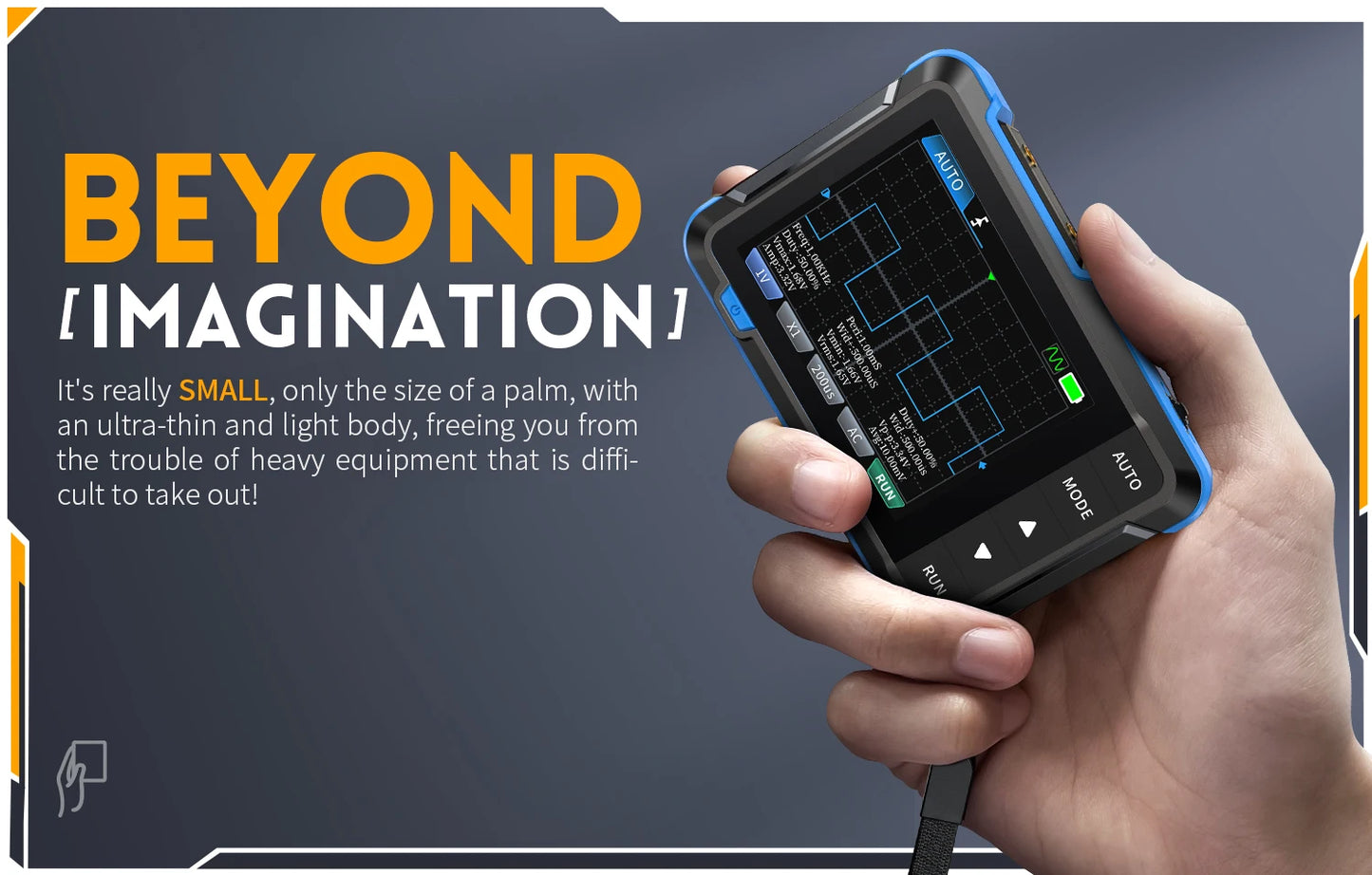 FNIRSI DSO152 DSO153 New Mini Handheld Digital Oscilloscope Portable 2.5MSa/s 200KHz Analog Bandwidth 800 VPP with PWM Output