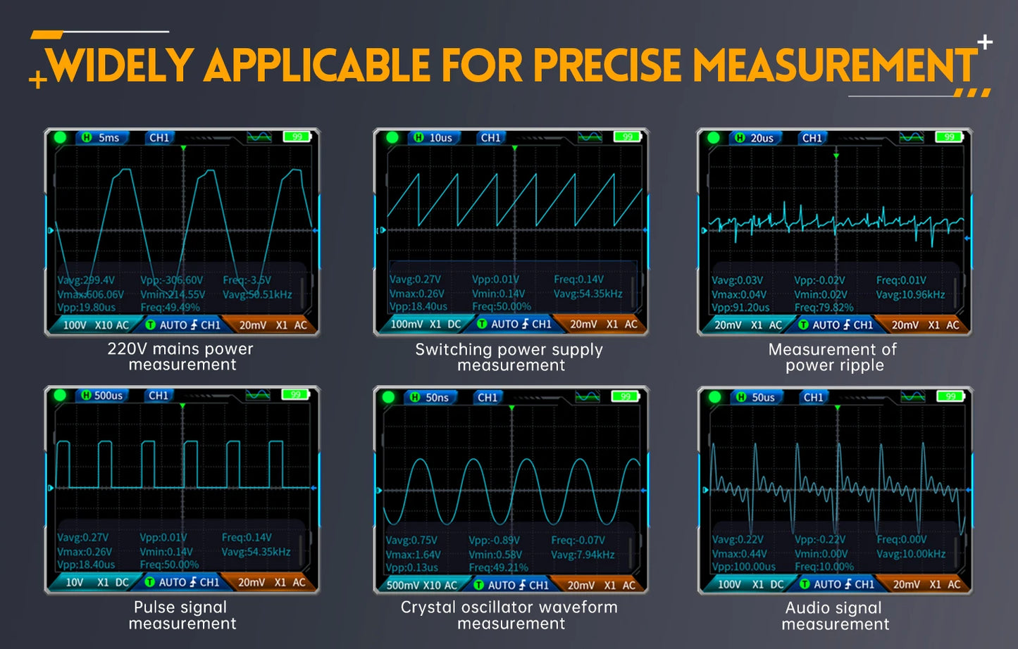 FNIRSI 2C23T Digital Oscilloscope Multimeter+ DDS Signal Generator 3-in-1 10MHz*2 50M Sample rate ACDC Voltage Diode 2MHz Output