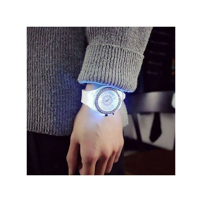 Geneva Luminous Wrist Watch Silicone Led Ladies Women
