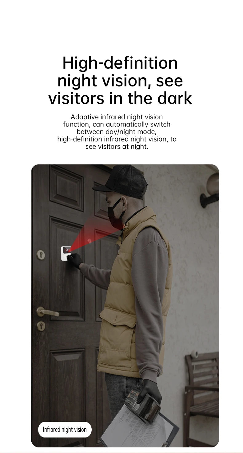 Tuya Smart Video Doorbell Wireless HD Camera PIR Motion Detection IR Alarm Security Door Bell Wi-Fi Intercom for Home Apartment