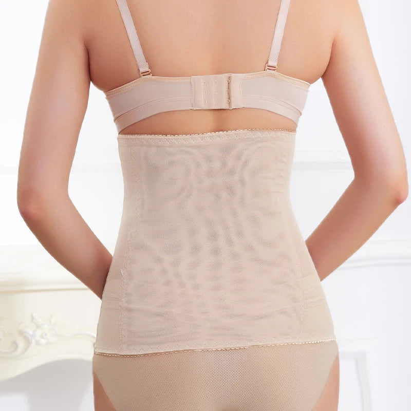 Body Shaper Waist Trainer Belt for Women Modeling Strap Mesh Intimates Girdle Belly Belt Stomach Abdomen Postpartum Belt Breath
