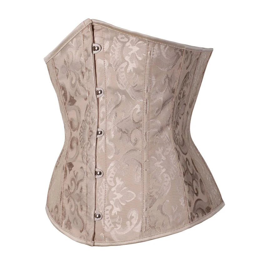 Underbust Corset Floral Push Up Boned Bustier Gothique Korsett For Women Front Busk Gorset Korse Sexy Women Gothic Corset