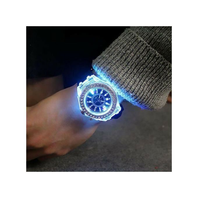 Geneva Luminous Wrist Watch Silicone Led Ladies Women