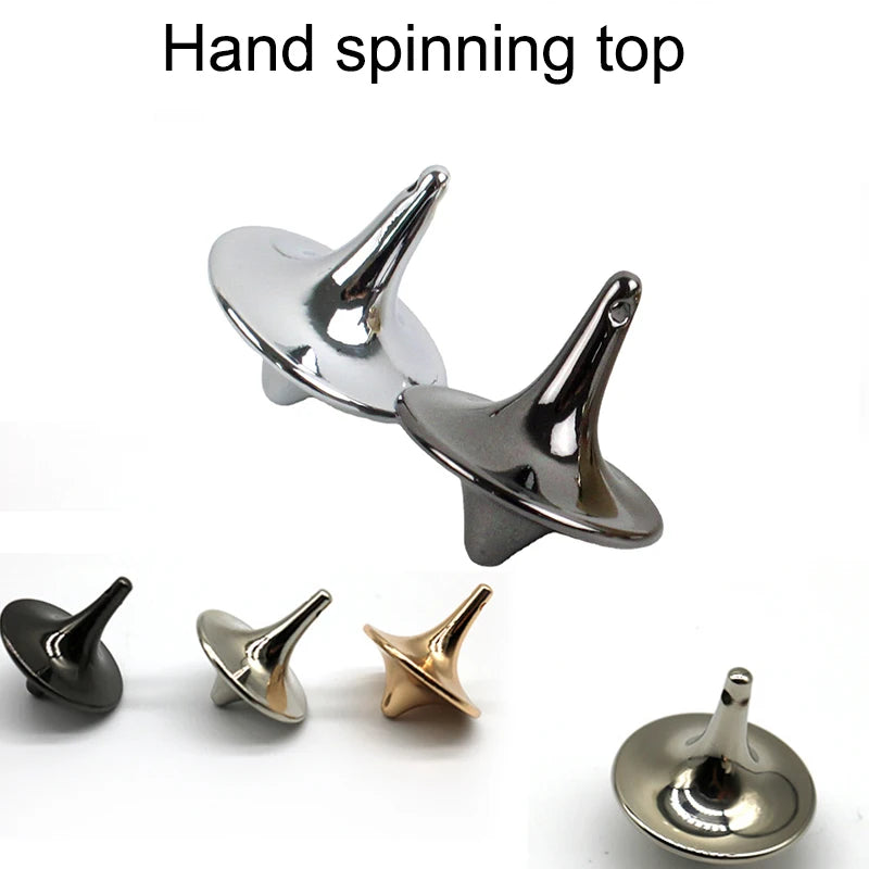 2PCS Hot Movie Totem Metal Gyro Silver Hand Spinning Top Fingertips Small Cyclone Gyroscope Fidget Toys For Children Gifts