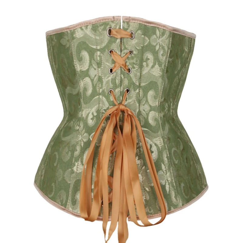 Underbust Corset Floral Push Up Boned Bustier Gothique Korsett For Women Front Busk Gorset Korse Sexy Women Gothic Corset