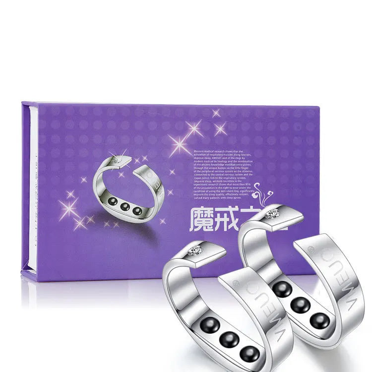 Anti Snore sleep Ring Magnetic Therapy Acupressure Treatment Against Snoring Device Snore stop Stopper Finger Ring Sleeping Aid