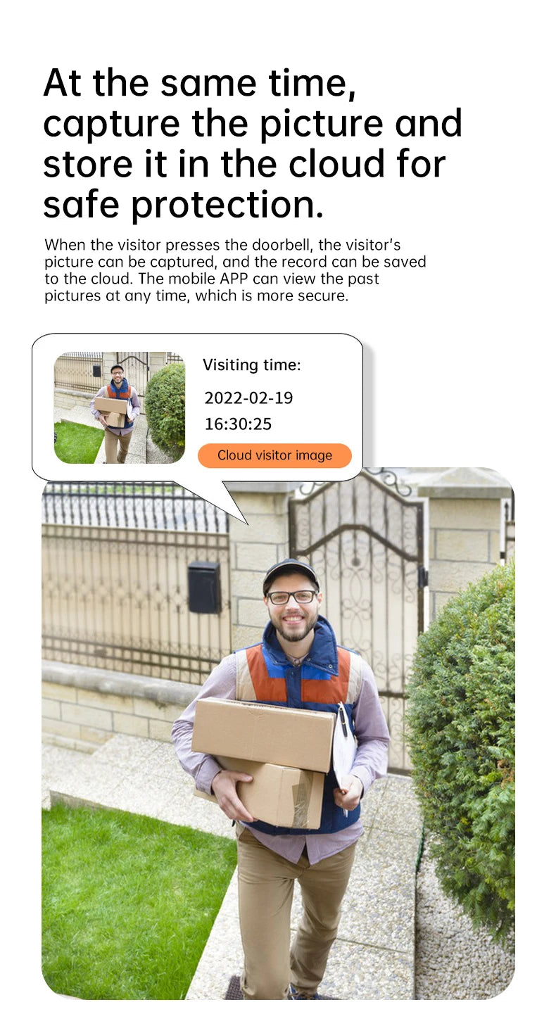 Tuya Smart Video Doorbell Wireless HD Camera PIR Motion Detection IR Alarm Security Door Bell Wi-Fi Intercom for Home Apartment