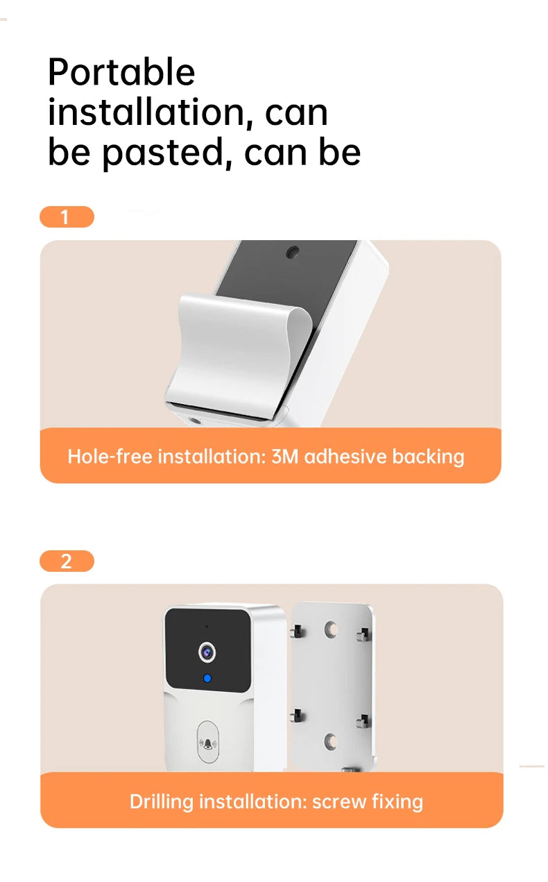 Tuya Smart Video Doorbell Wireless HD Camera PIR Motion Detection IR Alarm Security Door Bell Wi-Fi Intercom for Home Apartment