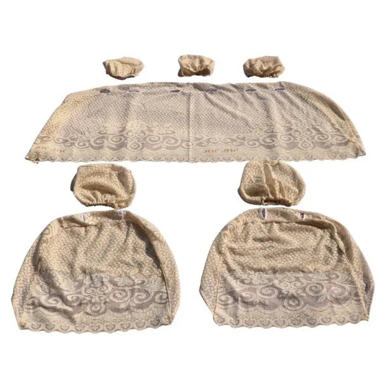 Half Lei mesh seat cover Lace car seat clothes four seasons use for Octavia car care 8pieces/set