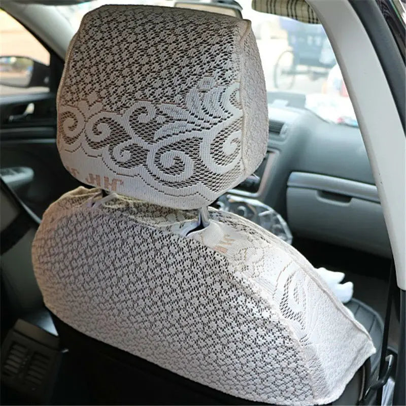 Half Lei mesh seat cover Lace car seat clothes four seasons use for Octavia car care 8pieces/set