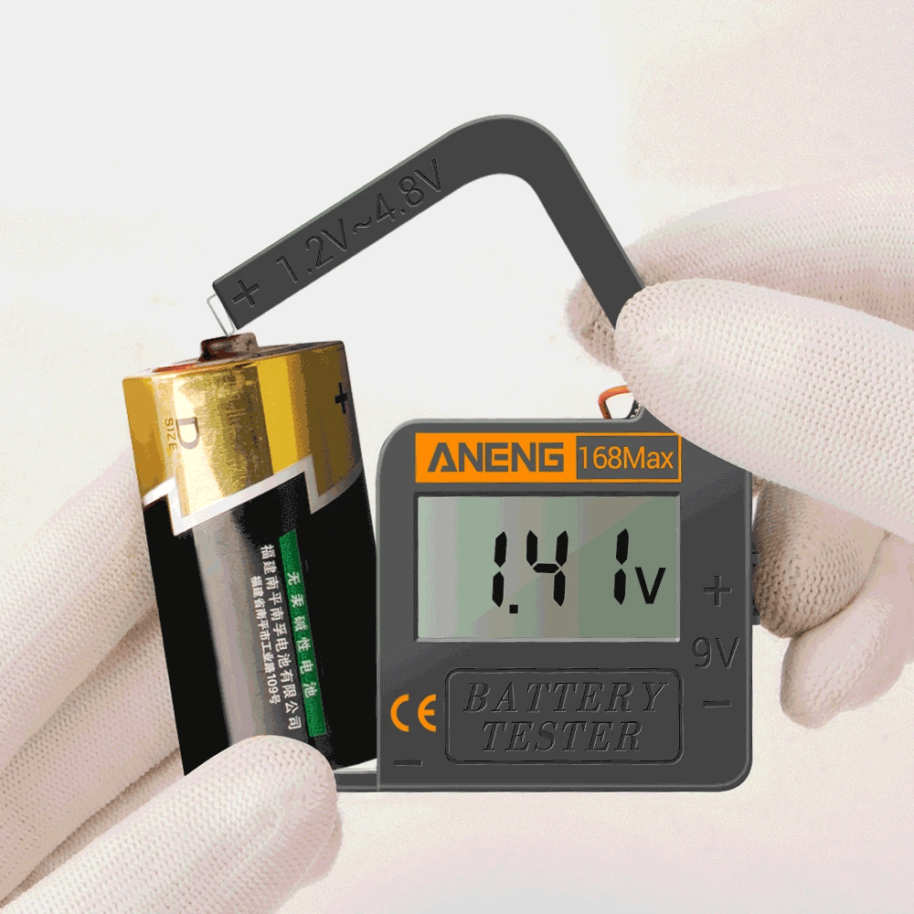 For 9V AAA 168 Max Battery Checker Button Cell Tester Digital Lithium Battery Capacity Tester Universal Analyzer Display Check