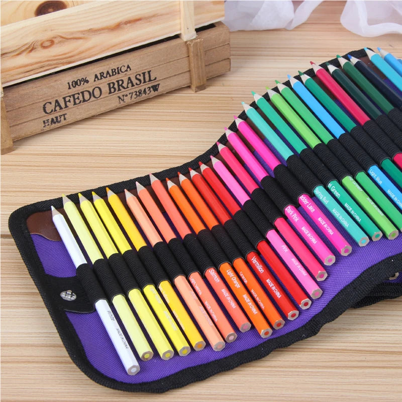 72Colors Wood Colored Pencils lapis de cor Non-toxic Lead-free Oily Colored Pencil Writing Pen For School Drawing Sketch