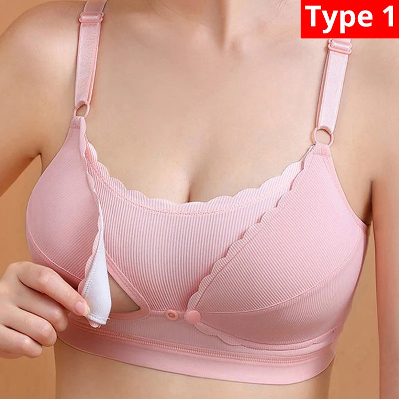 Nursing Bra Without Bones Maternity Bras Pregnancy Clothes Prevent Sagging Breastfeeding Women Breathable Lactancia Feeding Bras