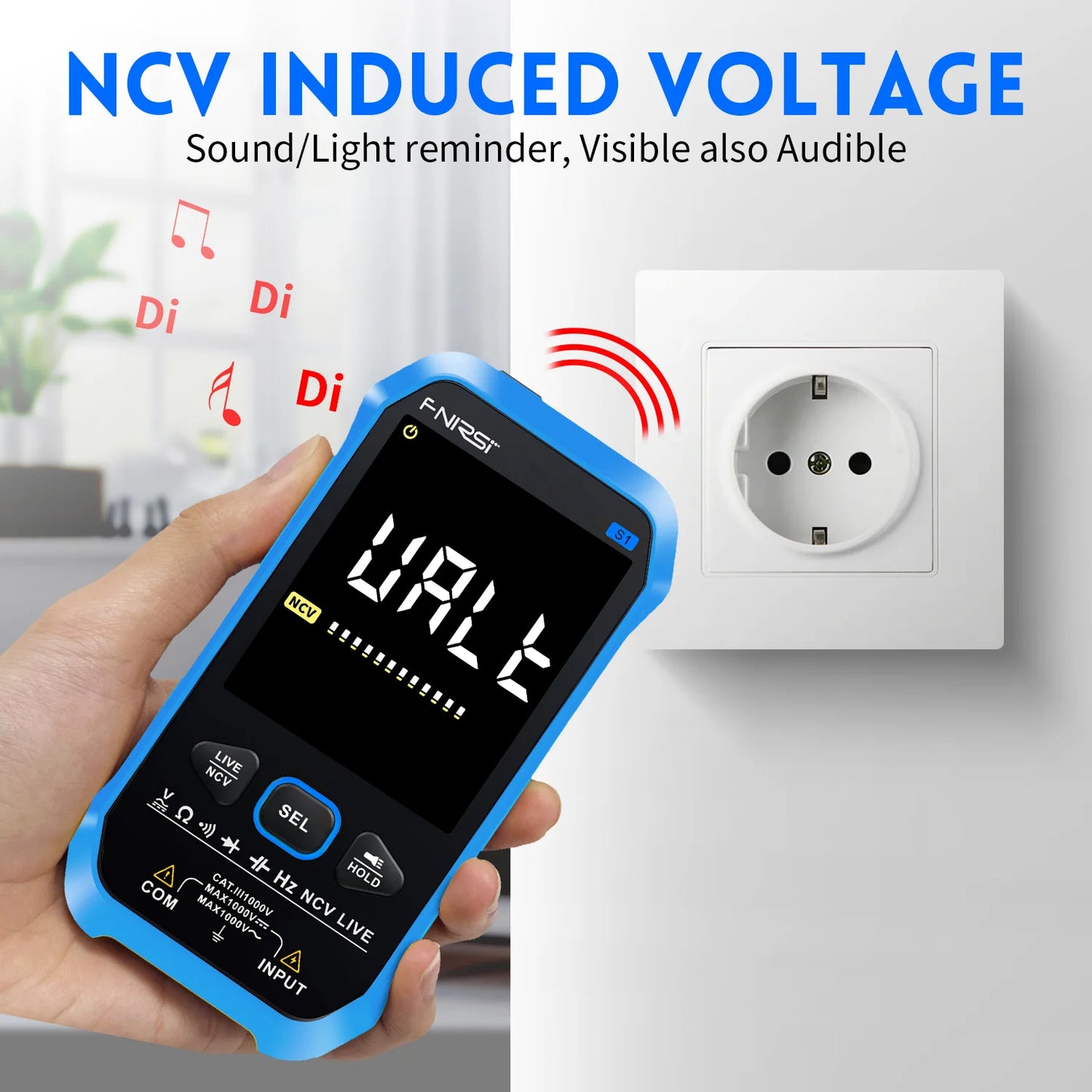 FNIRSI-S1 Digital Multimeter 9999counts AC DC Voltage Resistance Capacitance Diode NCV Hertz Live Wire Tester With Thermocouple