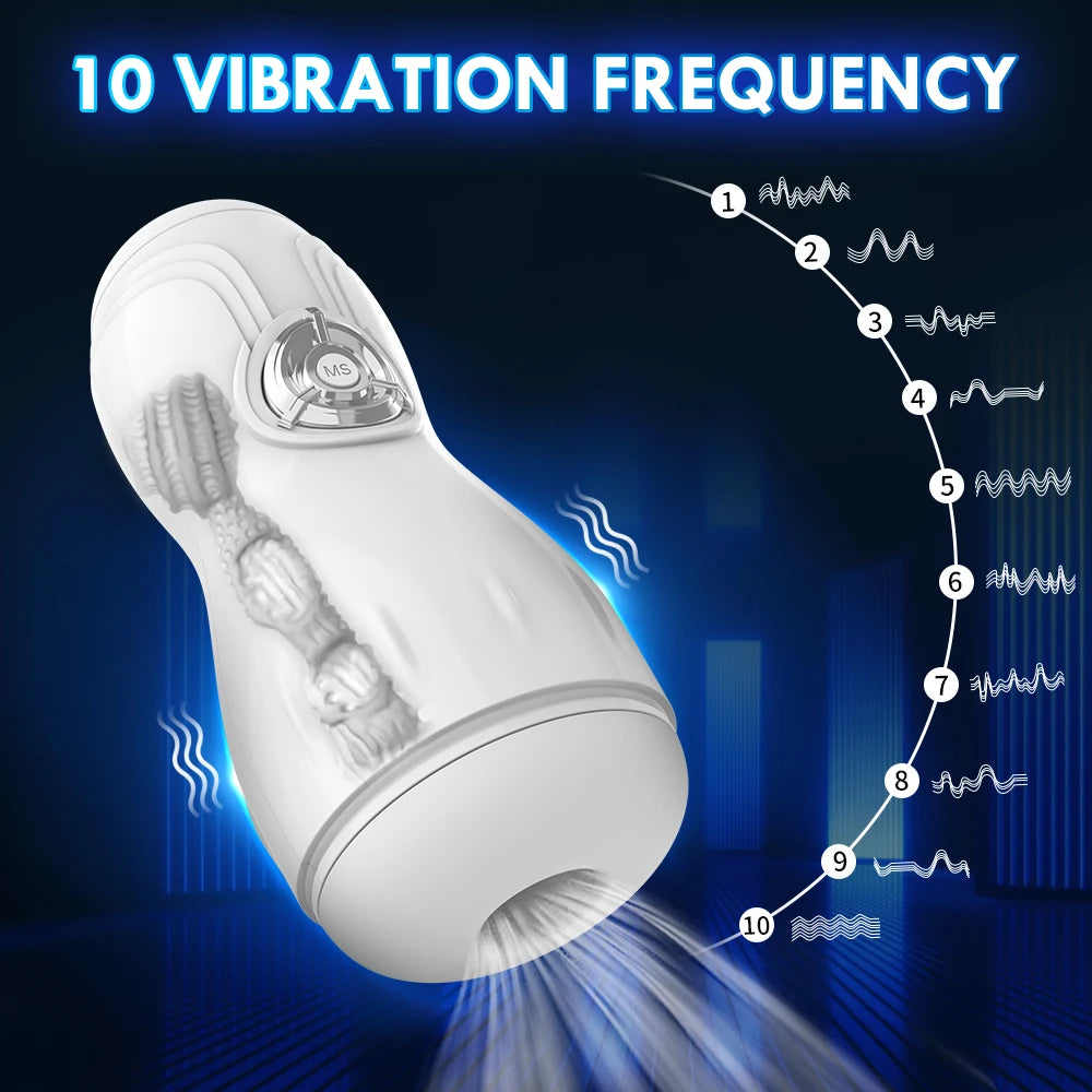 Male Masturbator Automatic Sucking Masturbation Cup For Men Deep Throat Oral Vagina Suction Blowjob Vibrator Adult Sex Toys
