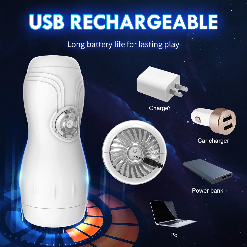Male Masturbator Automatic Sucking Masturbation Cup For Men Deep Throat Oral Vagina Suction Blowjob Vibrator Adult Sex Toys