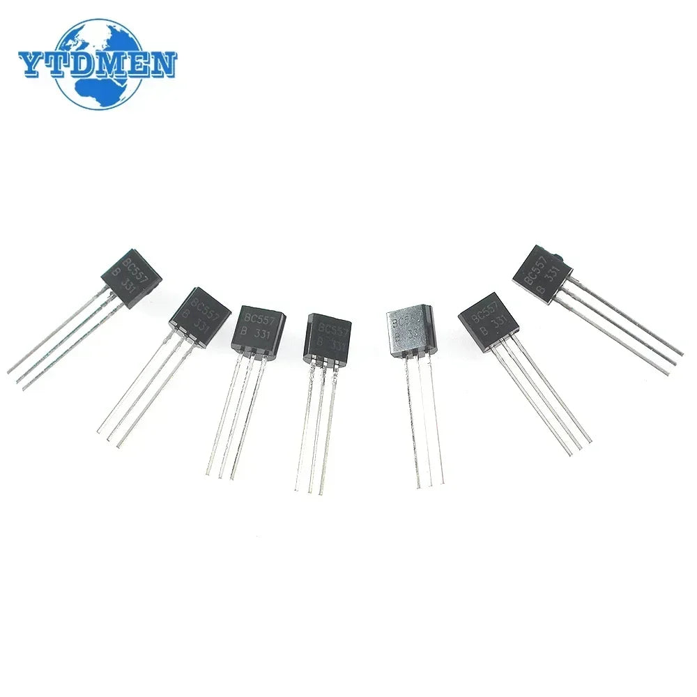 50pcs Transistors BC547 BC557 Each 25pcs BC547B BC557B NPN PNP Triode Transistor DIY Electronic Kit