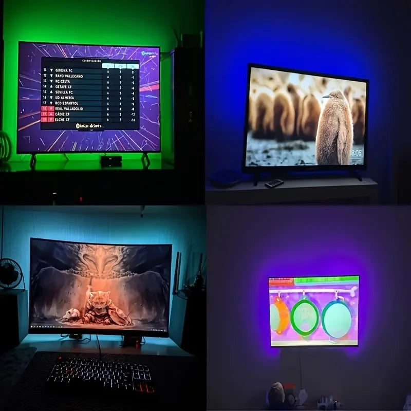 RGB 2835 LED Strip Light Bluetooth App Smart Control Flexible Diode Tape Ribbon TV Desktop Backlight Music Sync Decor For Home