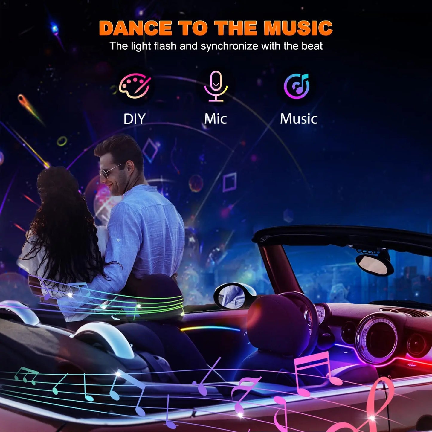 2IN1 Dynamic Neon Car Ambient Lighting Dreamcolor Acrylic LED Interior Strip Light RGB for Tesla Model 3/Y/S/X Decorative Lamp