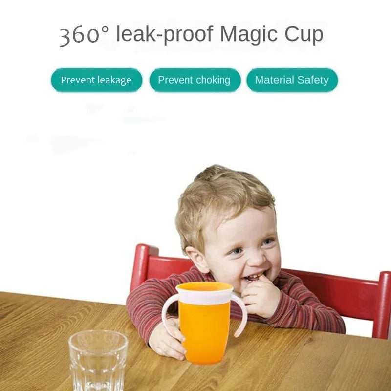 Magic Baby Cups Can Be Turned Baby Learning Drinking Cup Leakproof Child Water Cup Bottle 240ml Copos Learning Cup Baby Cup