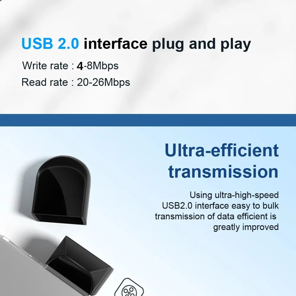High Speed Mini USB Flash Drives 64gb Black Waterproof Pen Drive 32gb Portable Memory Stick GB USB Memories Storage for PC