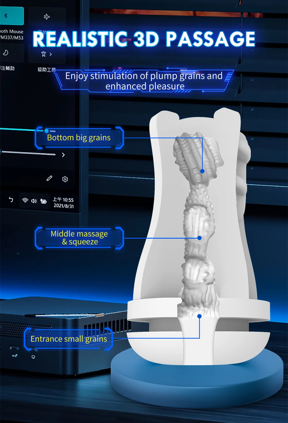 Male Masturbator Automatic Sucking Masturbation Cup For Men Deep Throat Oral Vagina Suction Blowjob Vibrator Adult Sex Toys