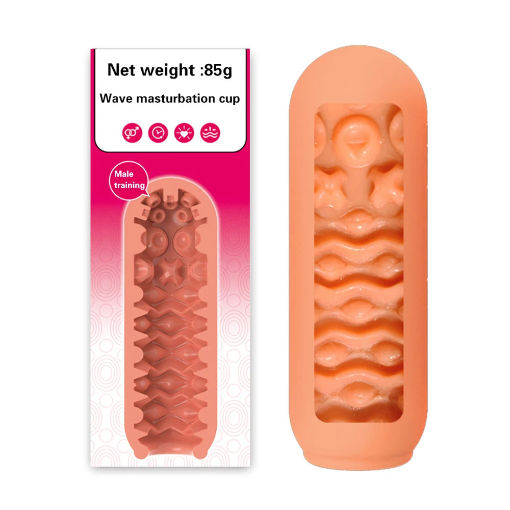Male Portable Masturbator Cup Adult Sex Toys For Men Soft Vagina Anal Masturbator Sex Products For Men Mini Penis Trainer