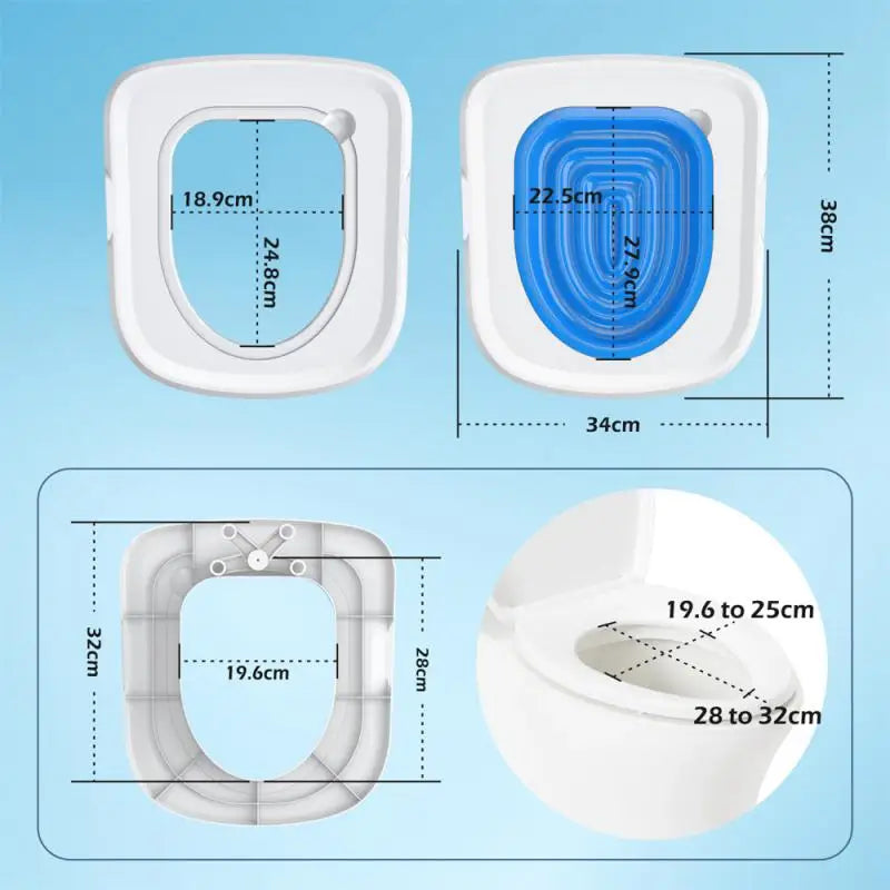 New Upgrade Cat Toilet Trainer Reusable Training Toilet For Cats Plastic Training Set Cat Litter Box Mat Toilet Pet Accessaries