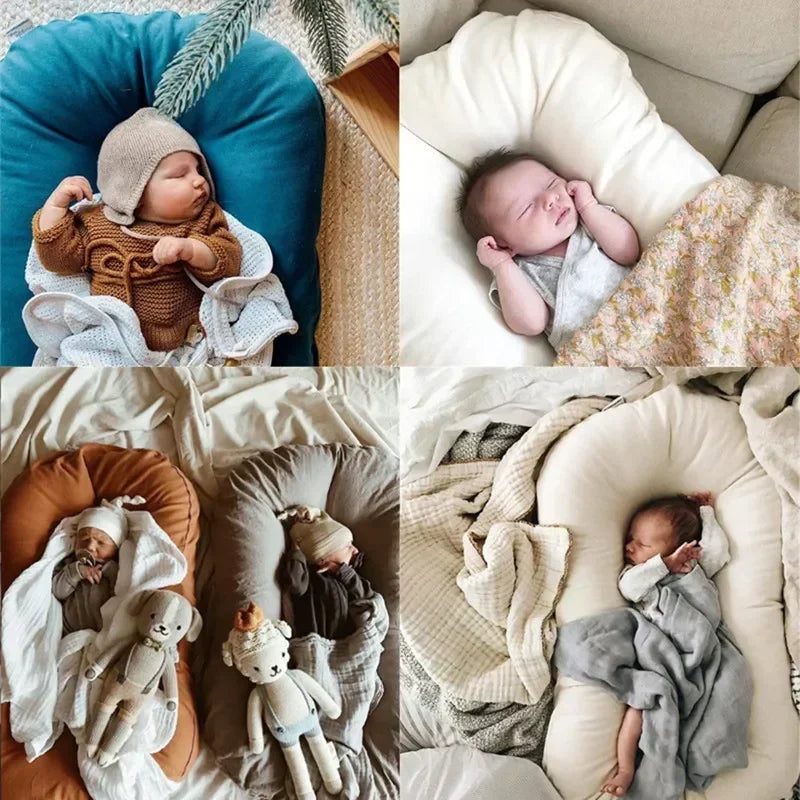 Boys Girls Baby Playpens Cribs for Babies 75x45x9cm Newborn Sleeping Baby Crib Nest Lounger Portable Snuggle Infant Nest Bed