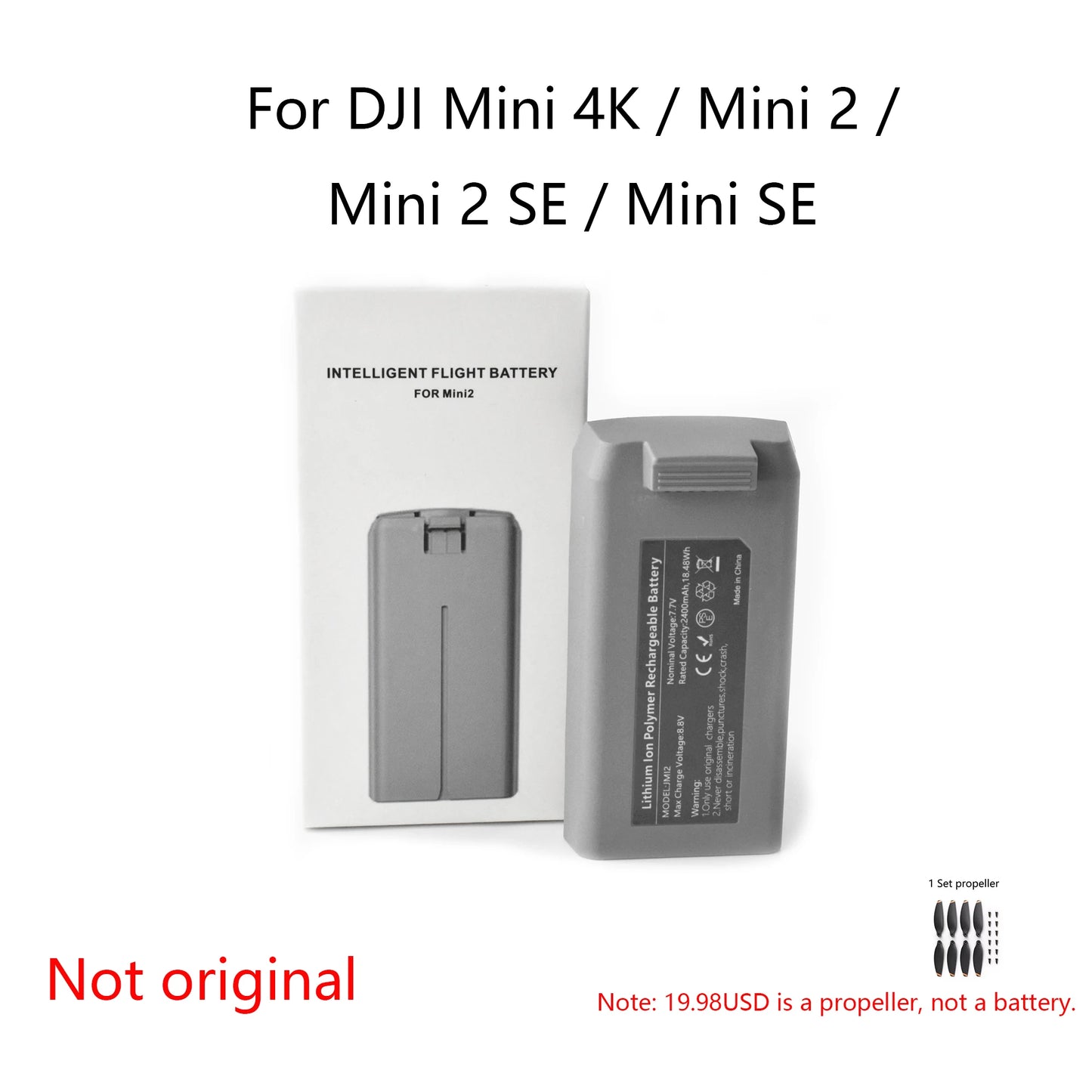 2400mAh Battery For DJI Mini 4K / Mini 2 / Mini 2 SE / Mini SE with USB Charging Hub Intelligent Flight Battery Accessories