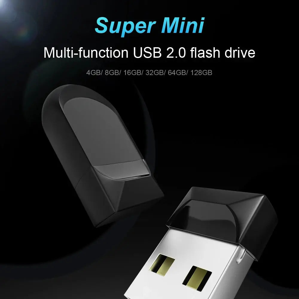 High Speed Mini USB Flash Drives 64gb Black Waterproof Pen Drive 32gb Portable Memory Stick GB USB Memories Storage for PC