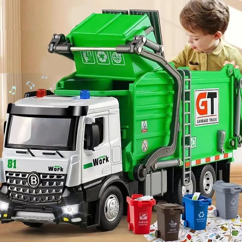 Garbage Truck Toys for Boys Garbage Truck Toys Metal Diecast Friction NairoMarket