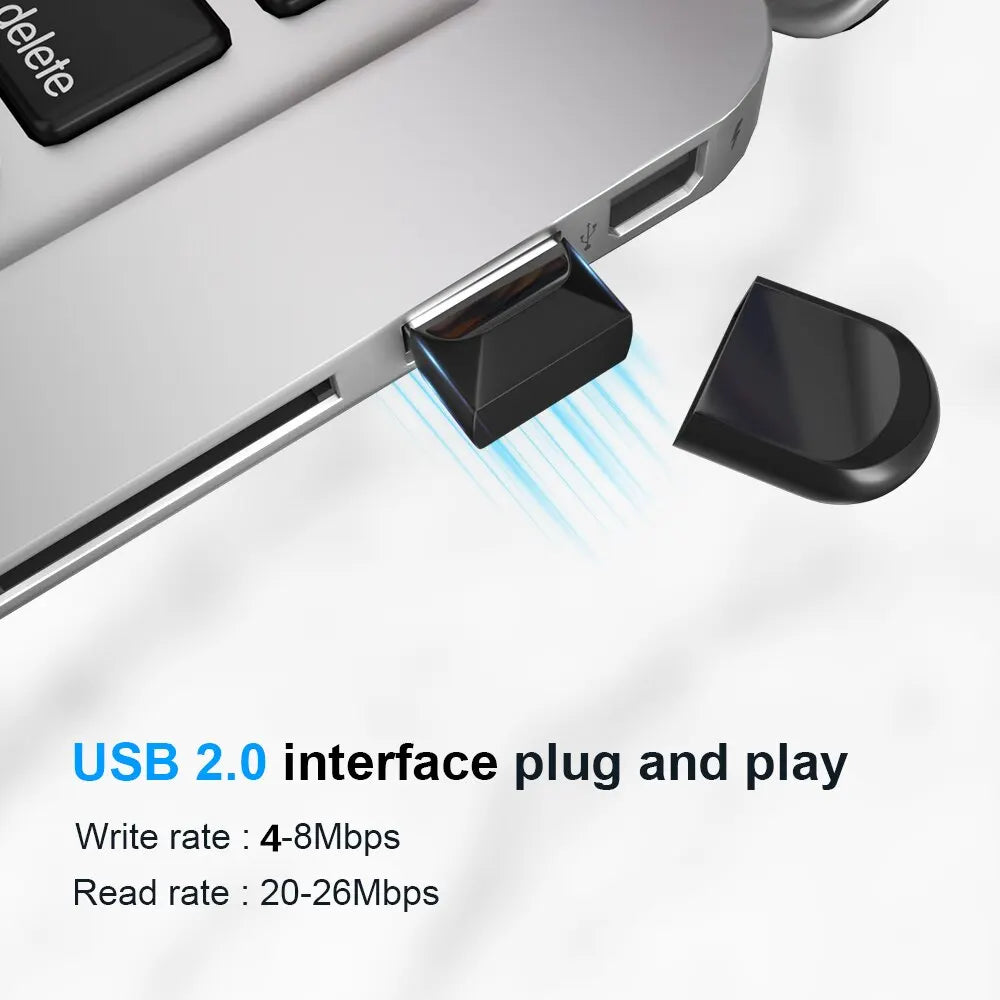 High Speed Mini USB Flash Drives 64gb Black Waterproof Pen Drive 32gb Portable Memory Stick GB USB Memories Storage for PC