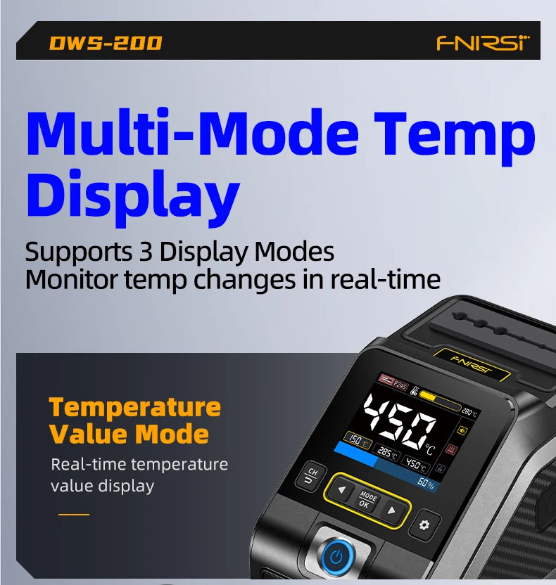 FNIRSI DWS-200 200W Rework Soldering Station C210/C245 Handle with Soldering Helping Hand Electronic Welding Repair Solder Tools