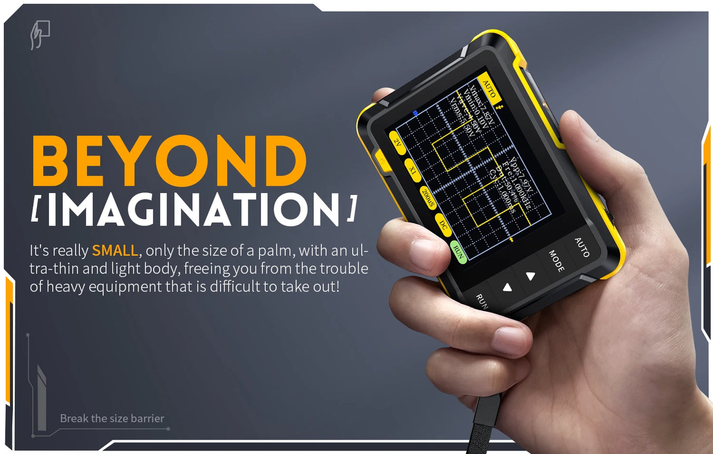 FNIRSI DSO152 Portable Mini Handled Digital Oscilloscope Auto 200KHz Bandwidth 2.5MSa/s Sampling Rate Electronics Repair Tools