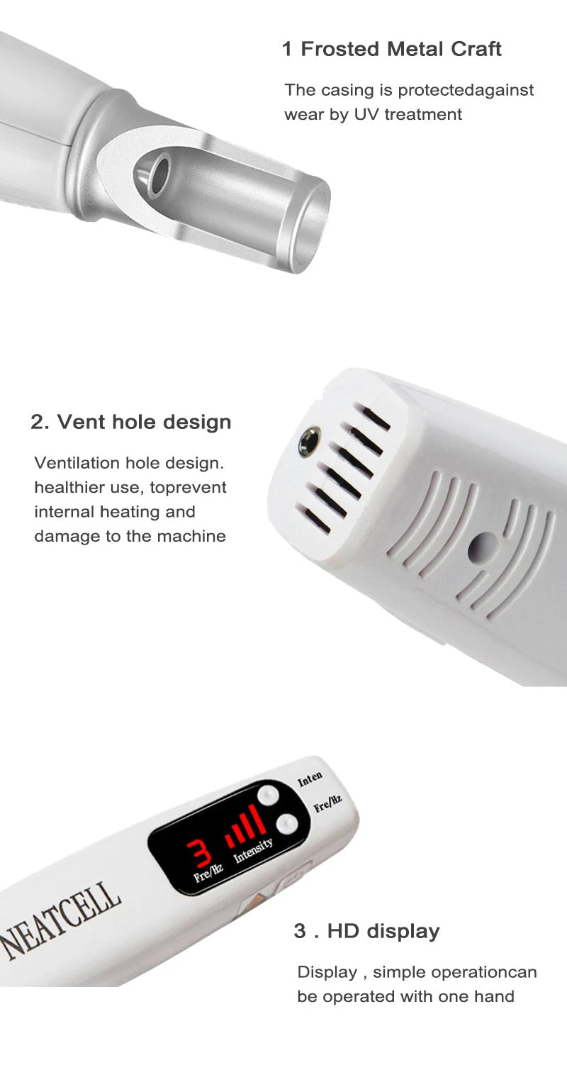 Picosecond Laser Pointer for Mole Removal Dark Spot Removal Pen Tattoo Acne Skin Pigment Portable Removal Machine Beauty Device