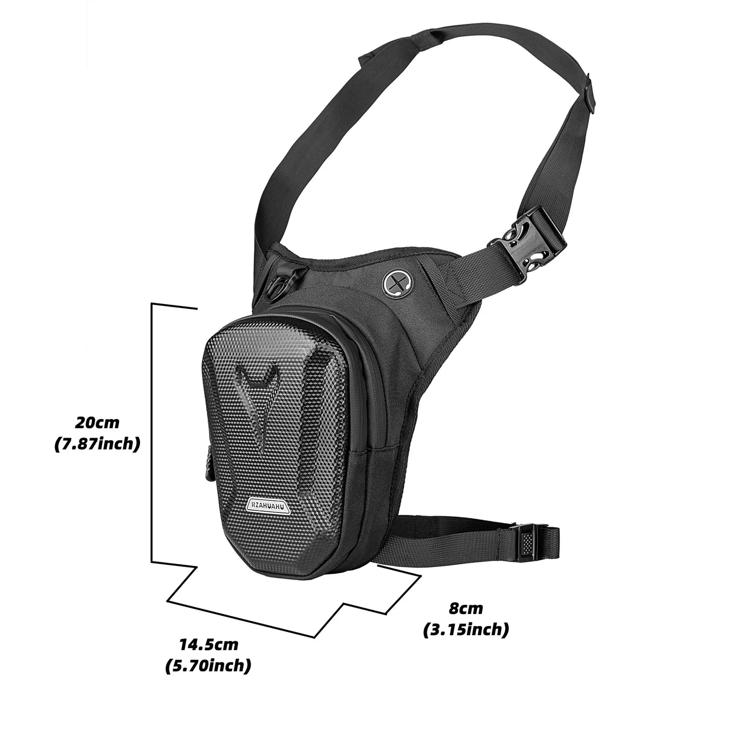 Motorbike Drop Waist Leg Bag EVA Hard Shell Motorcycle Leg Side Bag Outdoor Casual Waist Packs Bike Phone Purse Hip Bum Pack