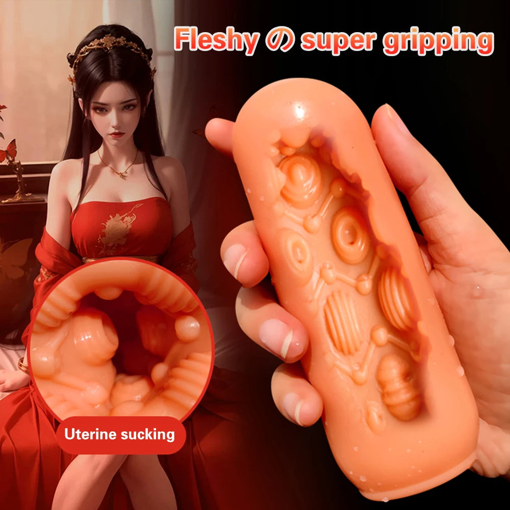 Male Portable Masturbator Cup Adult Sex Toys For Men Soft Vagina Anal Masturbator Sex Products For Men Mini Penis Trainer
