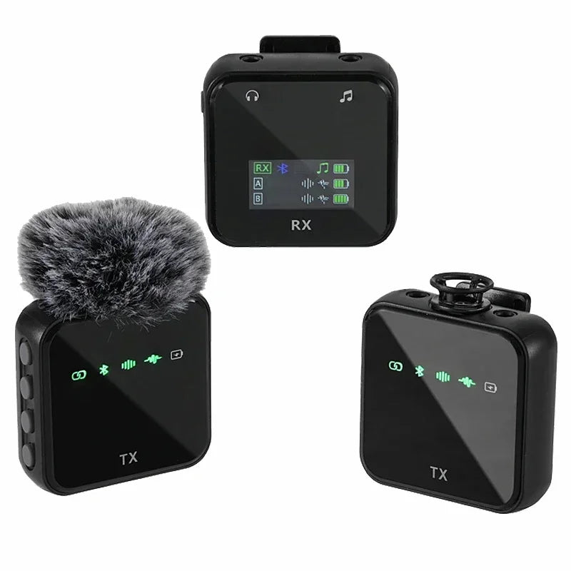 Wireless Lavalier Microphone System Bluetooth Audio Video Voice Record NairoMarket