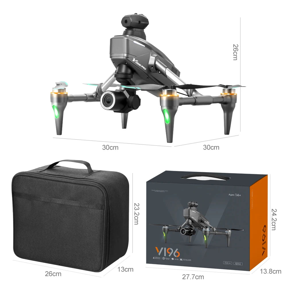 New V196 5G GPS Drone 8K Professional Dual Camera Brushless WIFI FPV Obstacle Avoidance Optical Flow RC Foldable Quadcopter Toys