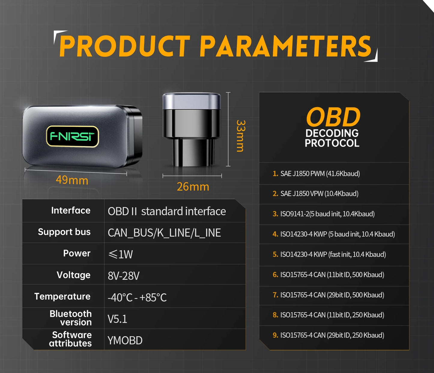 FNIRSI FD10 BluetoothV5.1 Check Engine Light Car Repair Car OBDII Scanner Code Reader Clear Error OBD Diagnostic Tool IOSAndroid