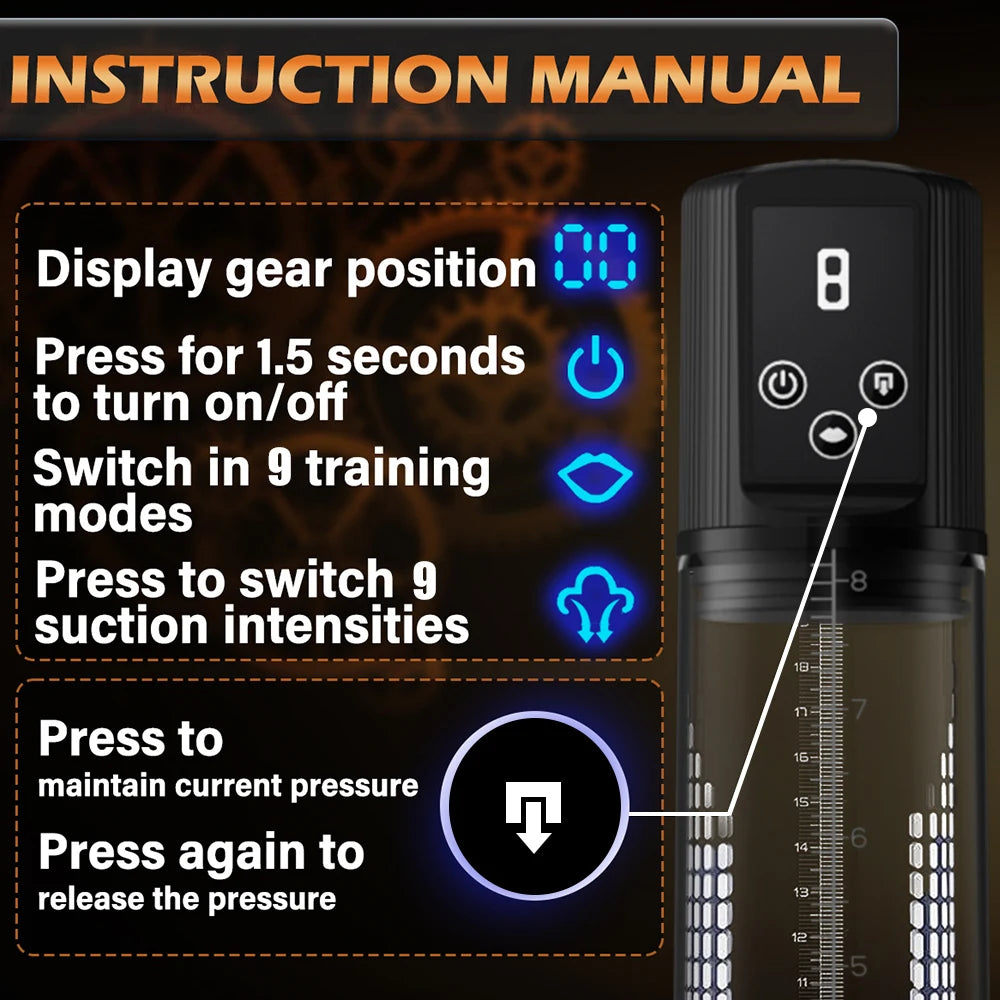 Electric penis pump expanding simulation vacuum pump expanding extension pump male masturbator penis bigger coach adult sex toys