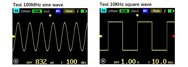 FNIRSI 5012H Handheld Digital Oscilloscope 500MS/s Sampling Rate 10MHz Analog Bandwidth 2.4 Inches Support Waveform Storage