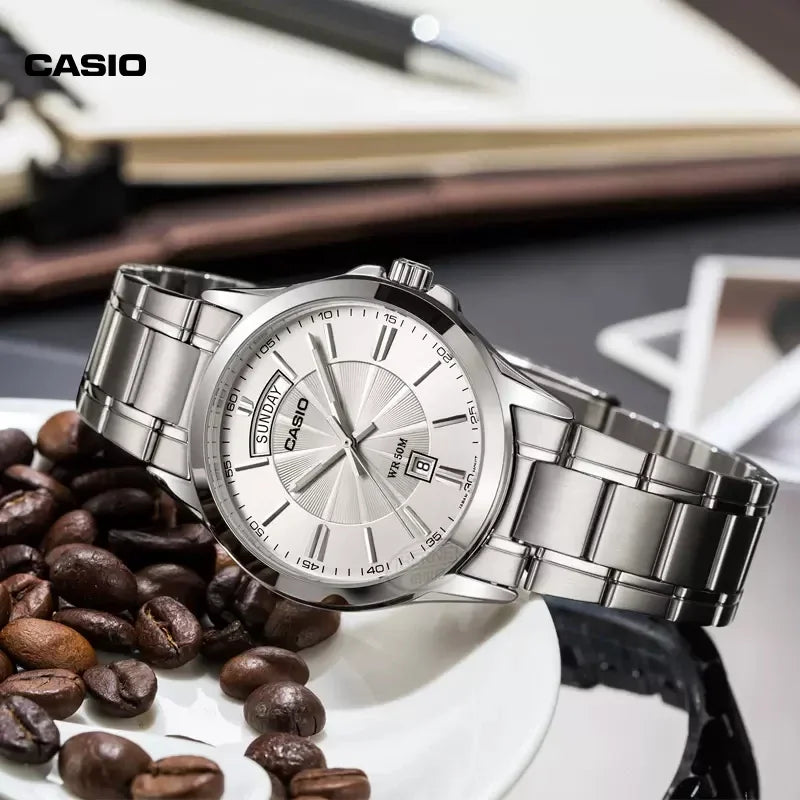 Casio MTP 1381 Waterproof Men Luxury Business Watch Classic Steel Belt