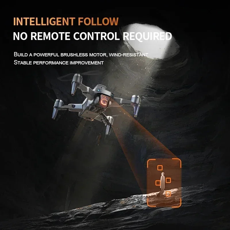 2024 Monster M20 Drone 8K Professional HD Camera No GPS Foldable Quadcopter Obstacle Avoidance Brushless RC Dron Toys Gifts