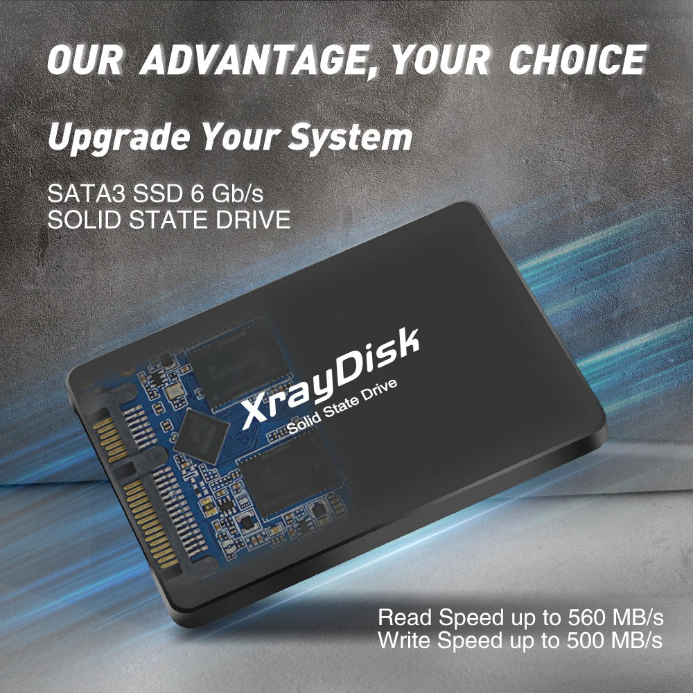 Xraydisk Sata3 Ssd Hard Disk 1TB 512GB 480GB 256GB 240GB 128GB 2.5" Solid State Drive Internal for Laptop & Desktop