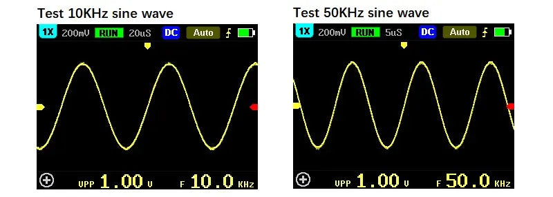 FNIRSI 5012H Handheld Digital Oscilloscope 500MS/s Sampling Rate 10MHz Analog Bandwidth 2.4 Inches Support Waveform Storage