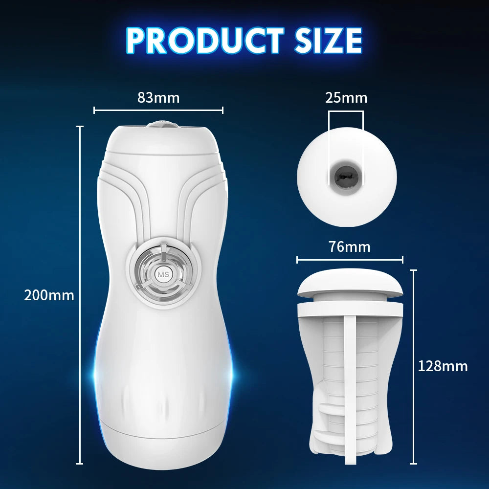 Male Masturbator Automatic Sucking Masturbation Cup For Men Deep Throat Oral Vagina Suction Blowjob Vibrator Adult Sex Toys